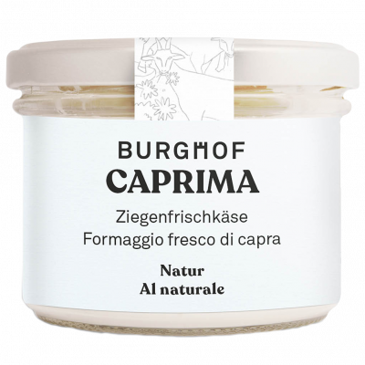 Burghof formaggio fresco di capra naturale in vetro (180g)